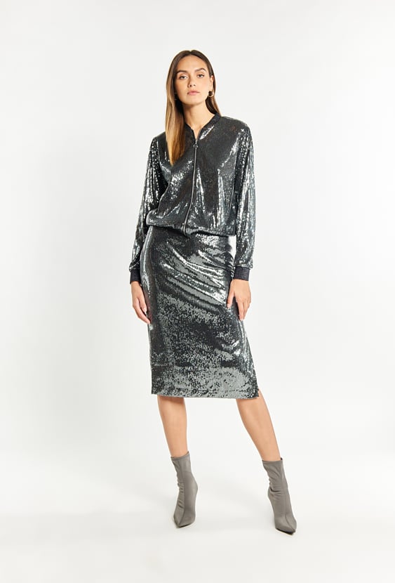 Cekinowy żakiet damski