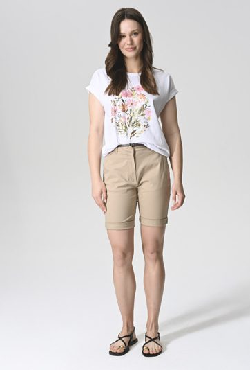 Bawełniane szorty z prostą nogawką