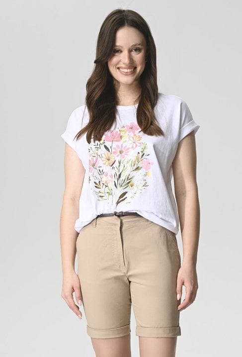 Bawełniane szorty z prostą nogawką