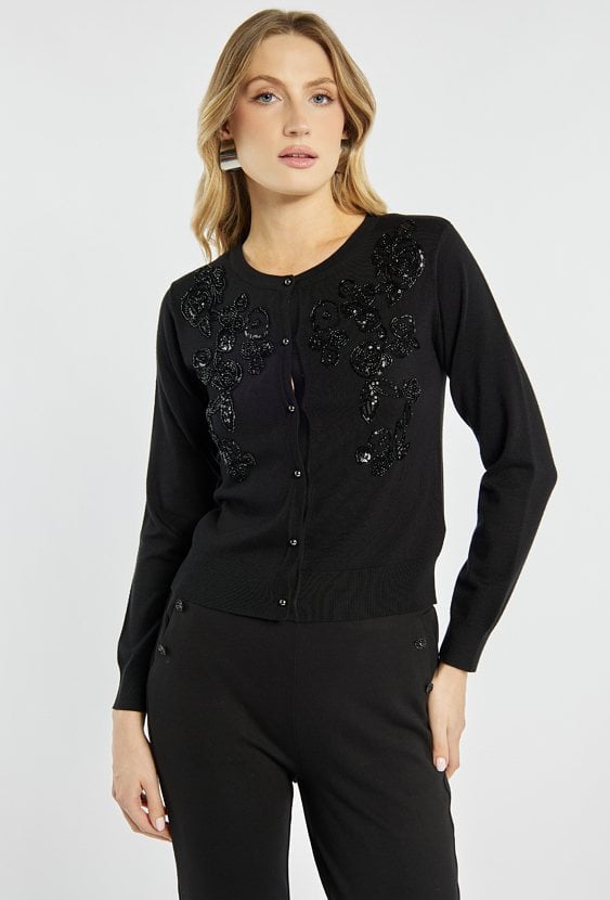 Elegancki sweter z połyskiem