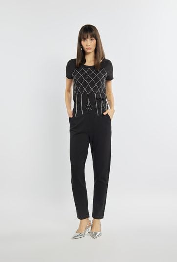 Eleganckie spodnie z paskiem