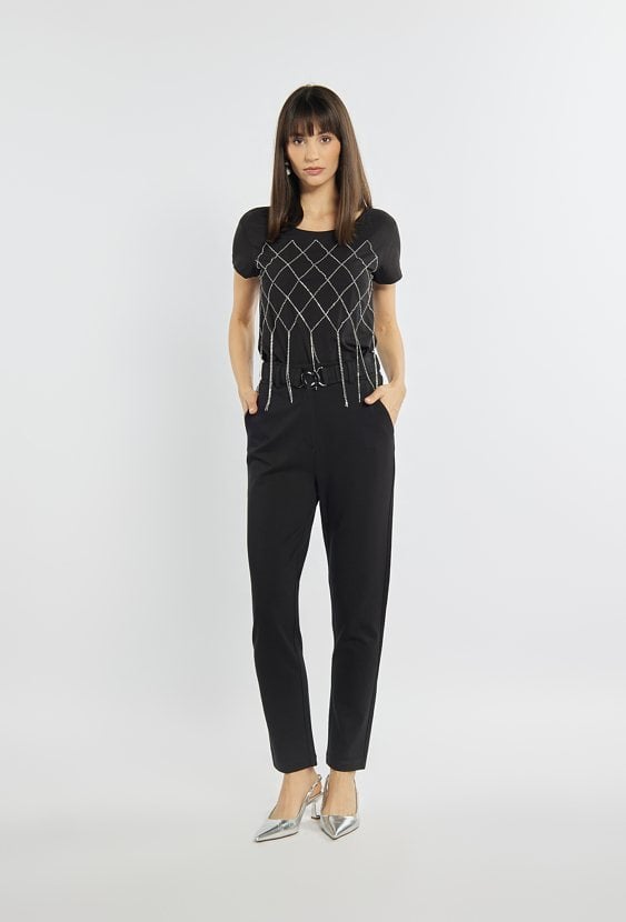 Eleganckie spodnie z paskiem