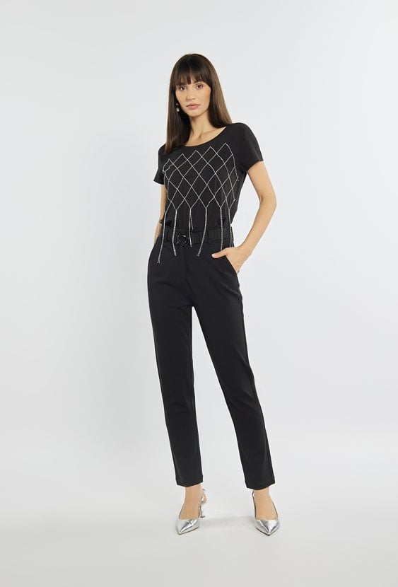 Eleganckie spodnie z paskiem