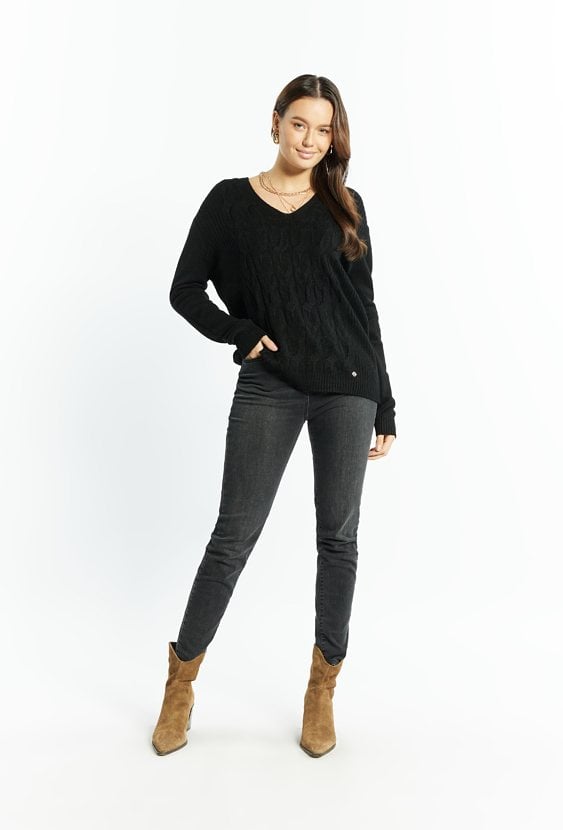 Sweter damski w serek