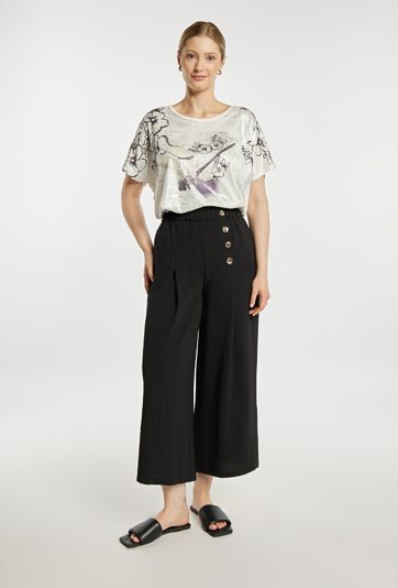 Luźny T-shirt z wzorem