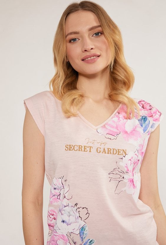 T-shirt damski z wzorem