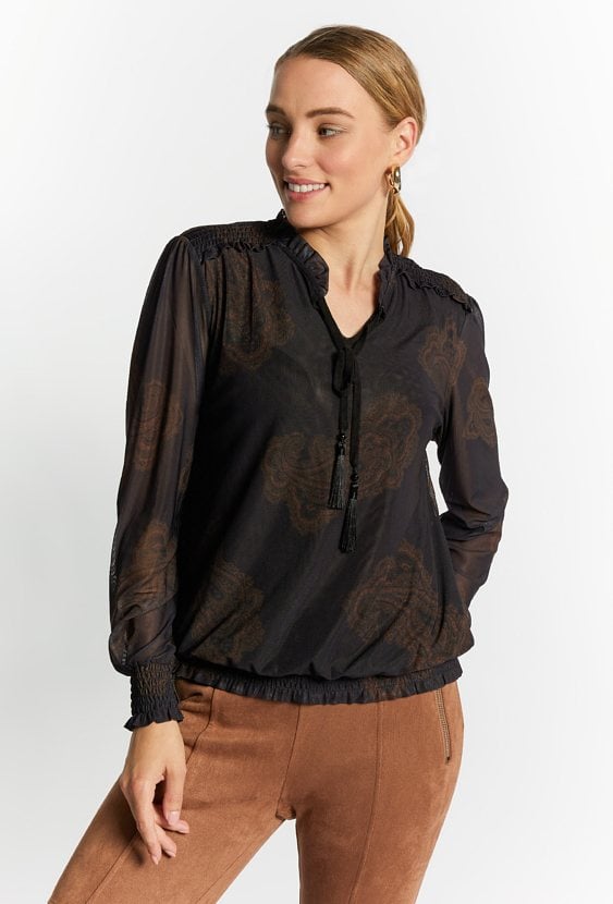 Elegancka bluzka damska z wzorem