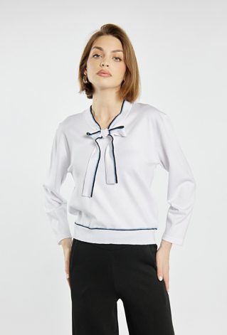 Klasyczny sweter z kokardą