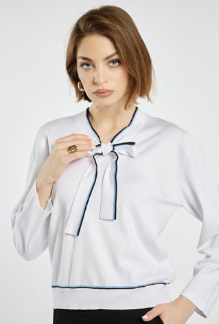 Klasyczny sweter z kokardą