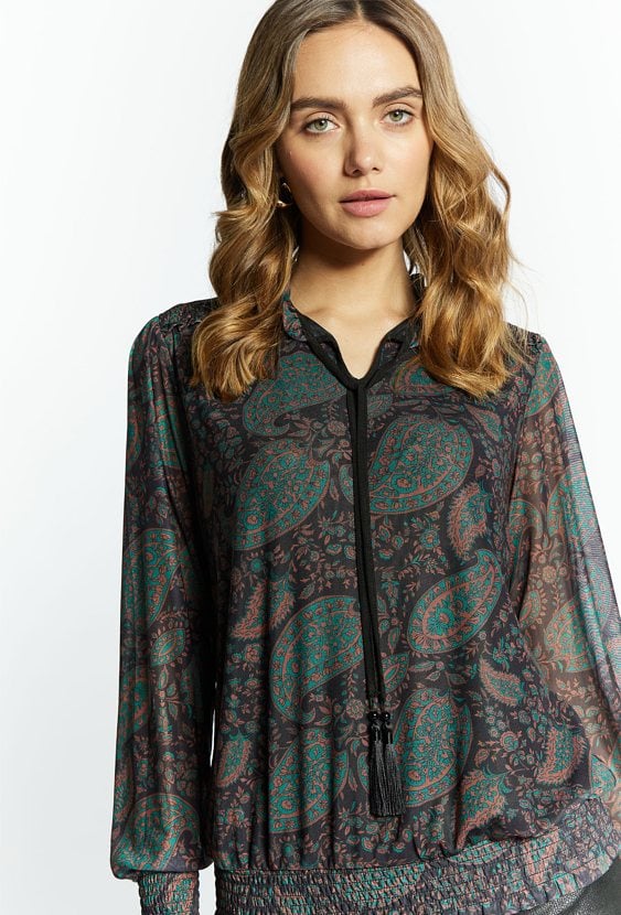 Elegancka bluzka damska z wzorem