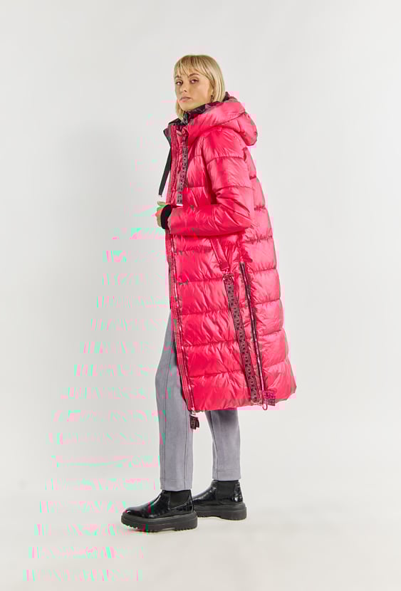 Płaszcz damski z kapturem