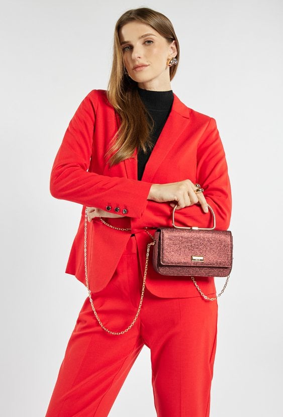 Połyskująca torebka damska