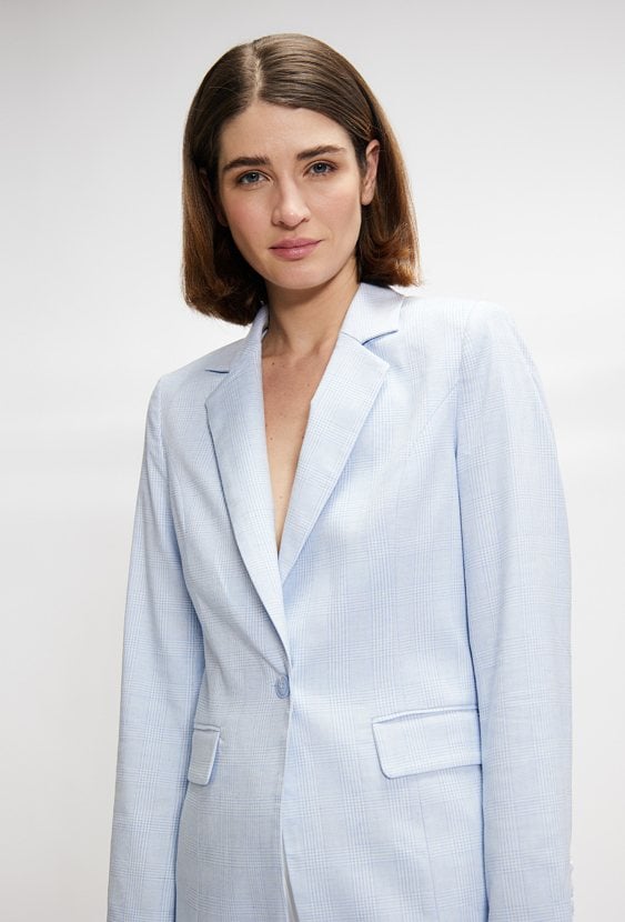 Marynarka z wzorem w kratę