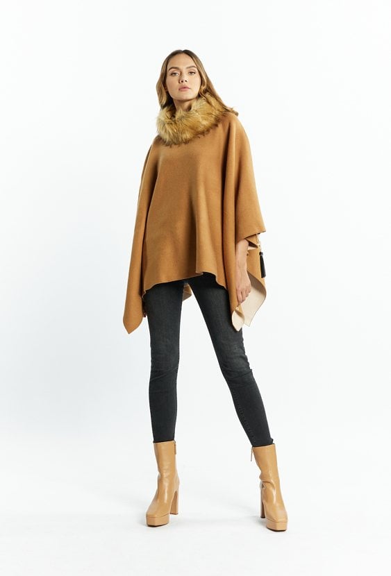 Sweter damski z futerkiem