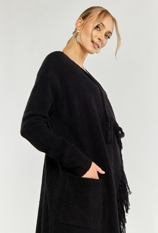 Sweter damski z frędzlami