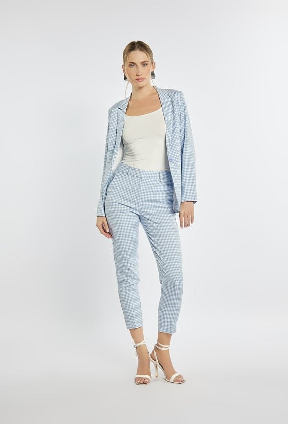 Spodnie w drobną kratkę