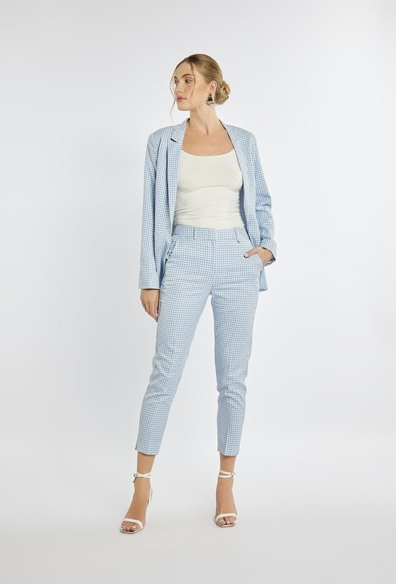 Spodnie w drobną kratkę