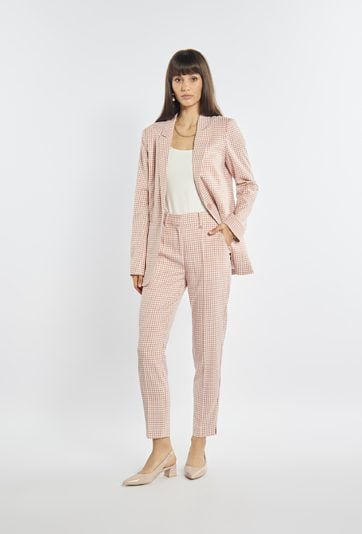 Spodnie w drobną kratkę