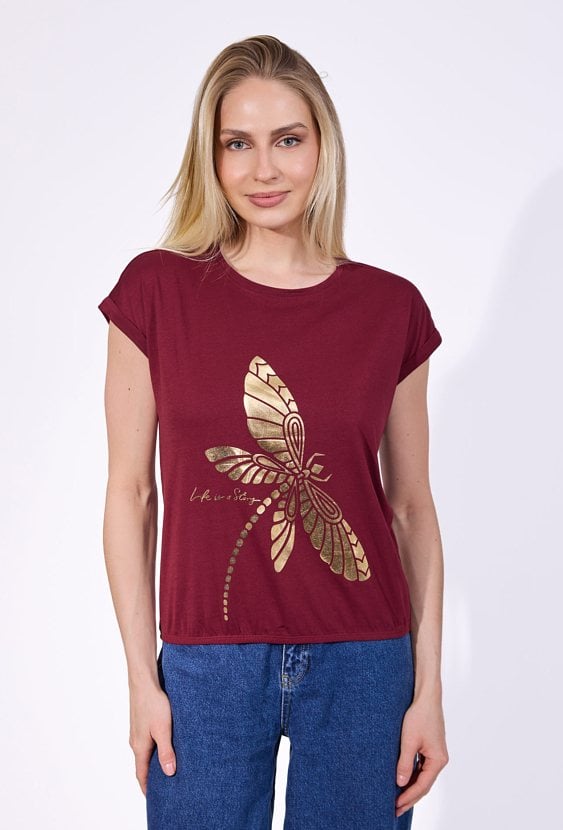 T-shirt z motywem ważki