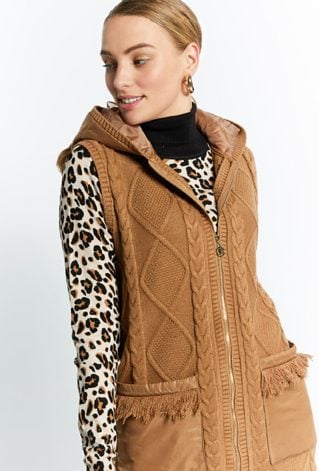 Wiskozowa kamizelka swetrowa