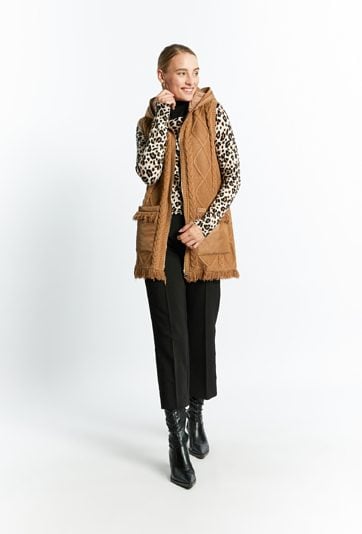 Wiskozowa kamizelka swetrowa