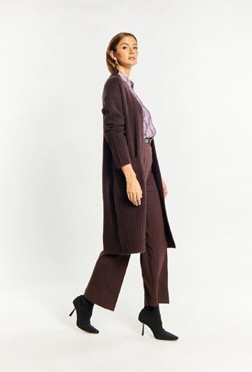 Długi kardigan damski