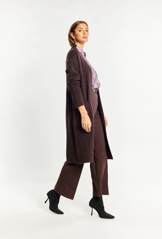 Długi kardigan damski