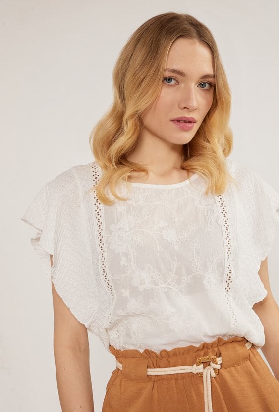 Bluzka damska z falbaną