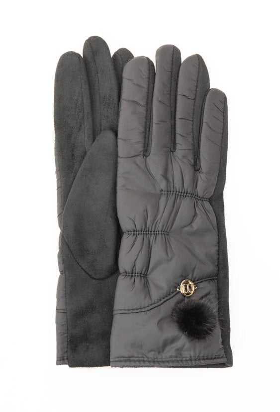 Rękawiczki z subtelnym pomponem