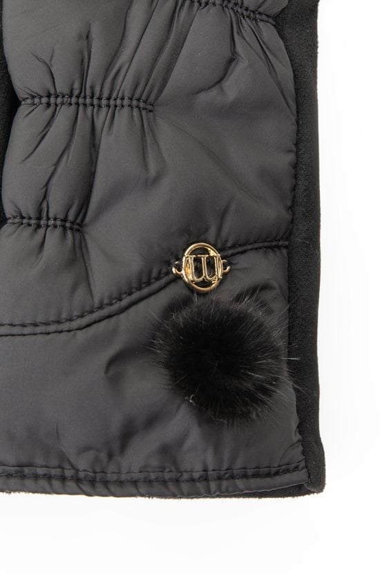 Rękawiczki z subtelnym pomponem