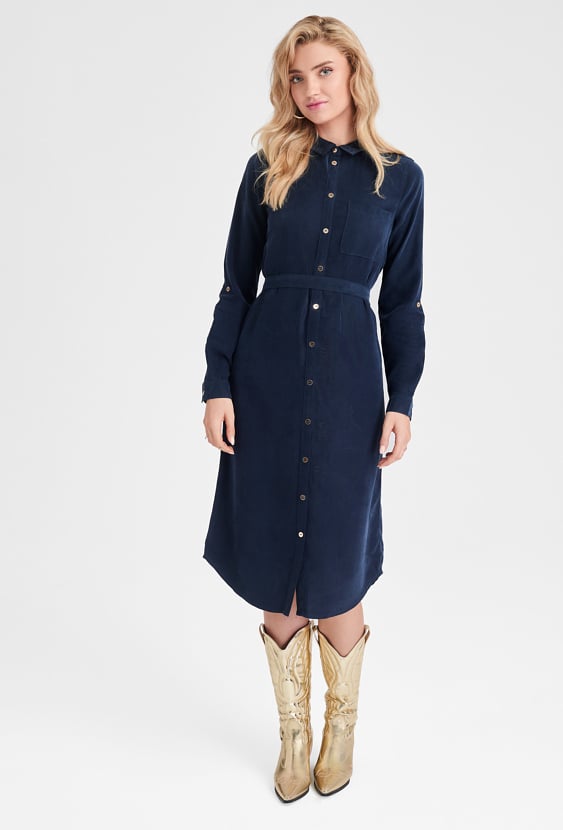 Granatowa szmizjerka z wiskozy