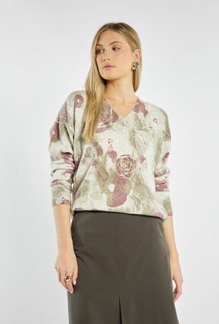 Sweter damski z wzorem