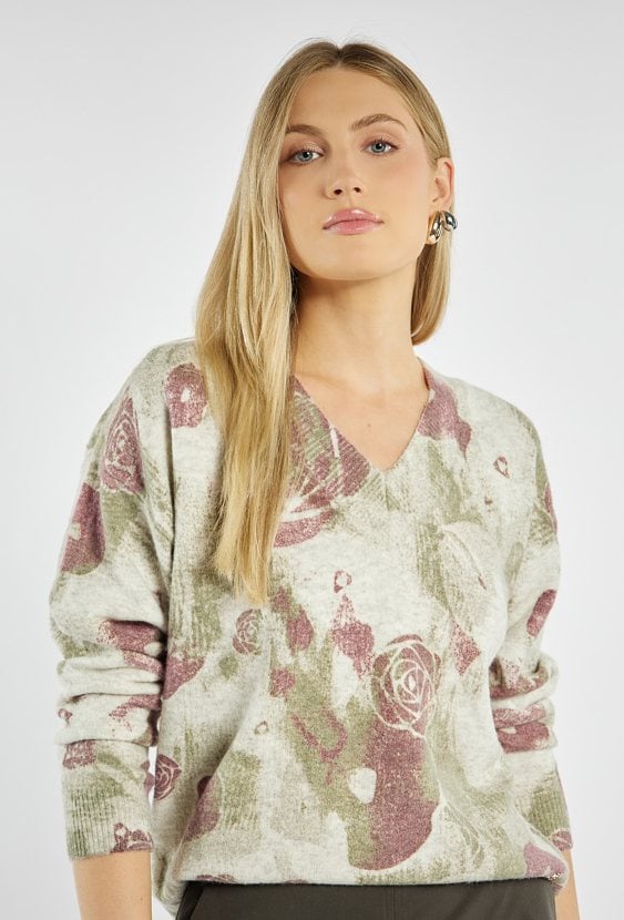 Sweter damski z wzorem