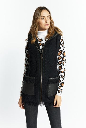 Wiskozowa kamizelka swetrowa