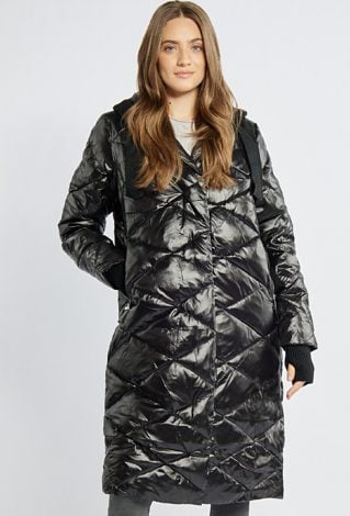 Płaszcz damski z kapturem