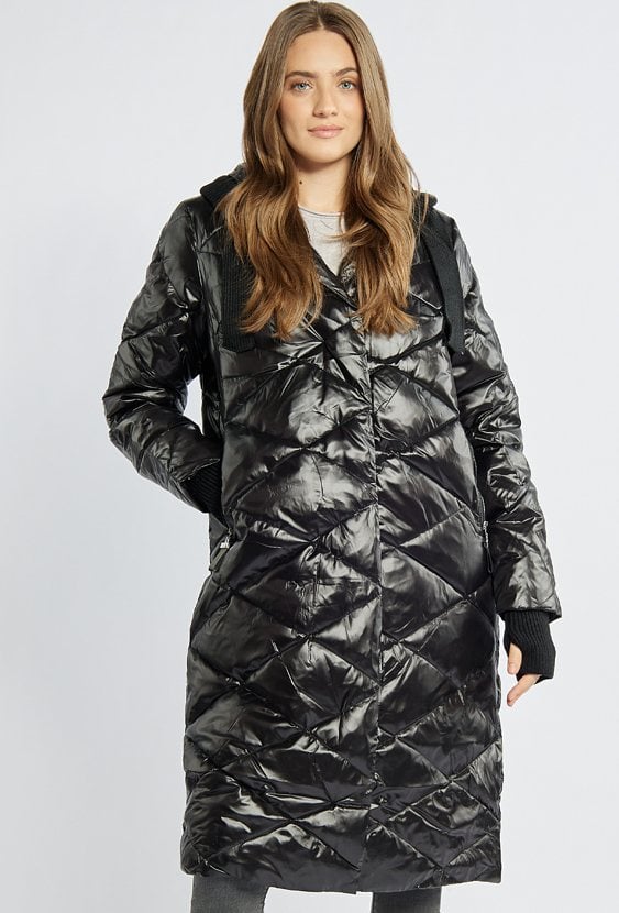 Płaszcz damski z kapturem