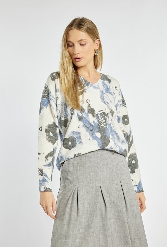 Sweter damski z wzorem