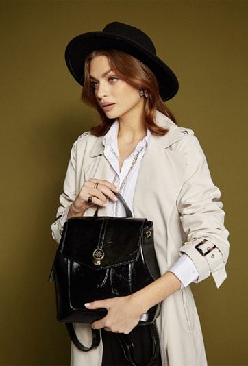 Plecak damski ze ściągaczem