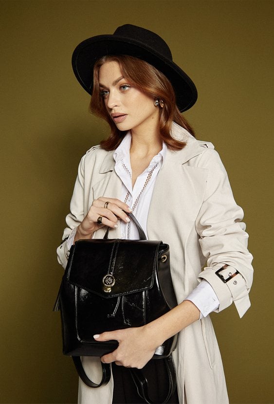 Plecak damski ze ściągaczem