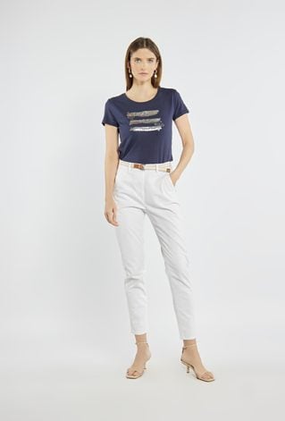 Spodnie damskie z paskiem