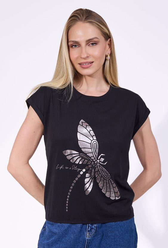 T-shirt z motywem ważki