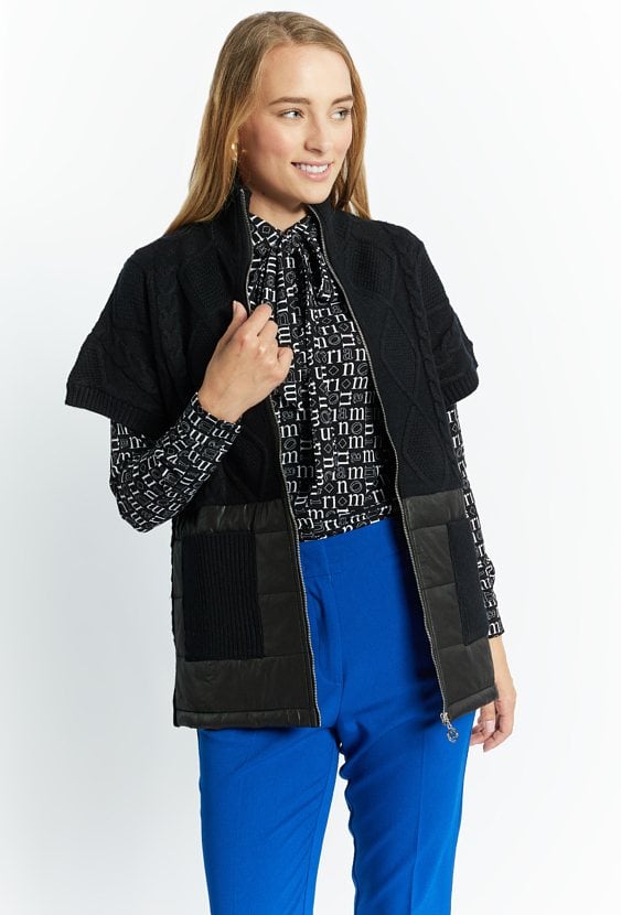 Kamizelka z łączonych materiałów