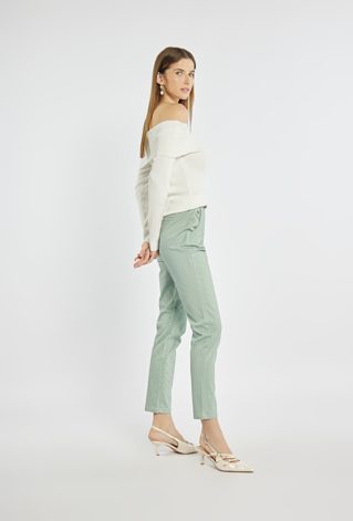 Spodnie damskie z paskiem