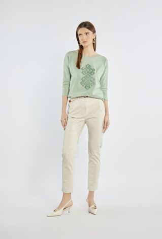 Spodnie damskie z paskiem