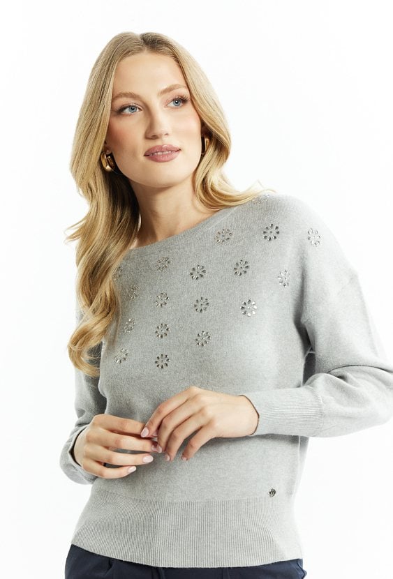 Sweter damski z dżetami