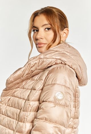 Pikowany płaszcz damski