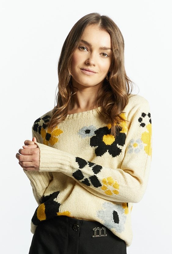 Sweter damski z wzorem