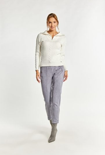 Sweter damski z kołnierzem