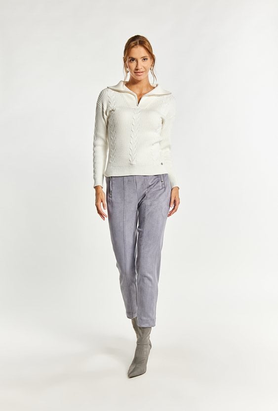 Sweter damski z kołnierzem