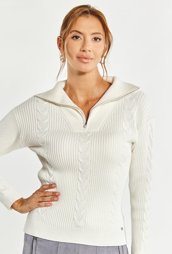 Sweter damski z kołnierzem